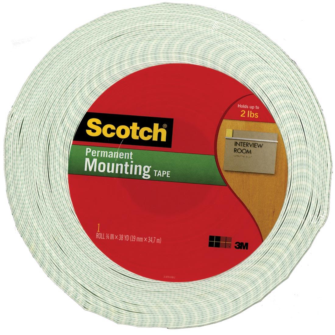 3M Scotch-Mount Urethane Foam Tape, 3/4" Wide
