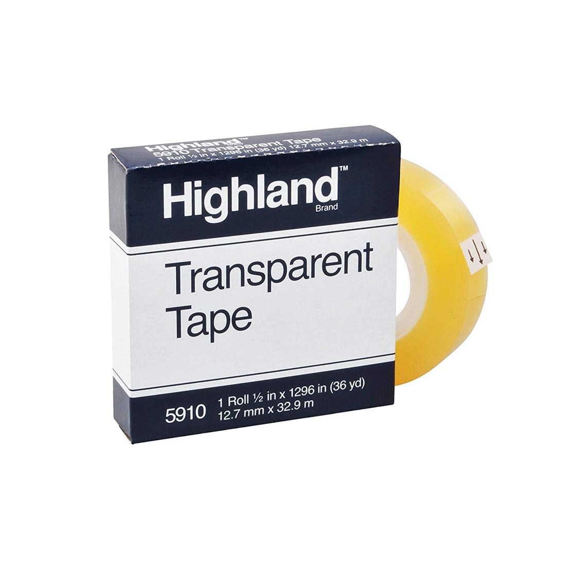 Highland #5910 Transparent Tape, 1/2" Wide