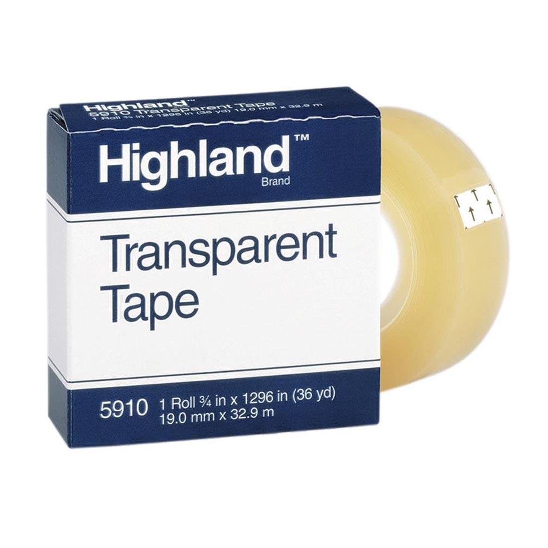 Highland #5910 Transparent Tape, 3/4" Wide