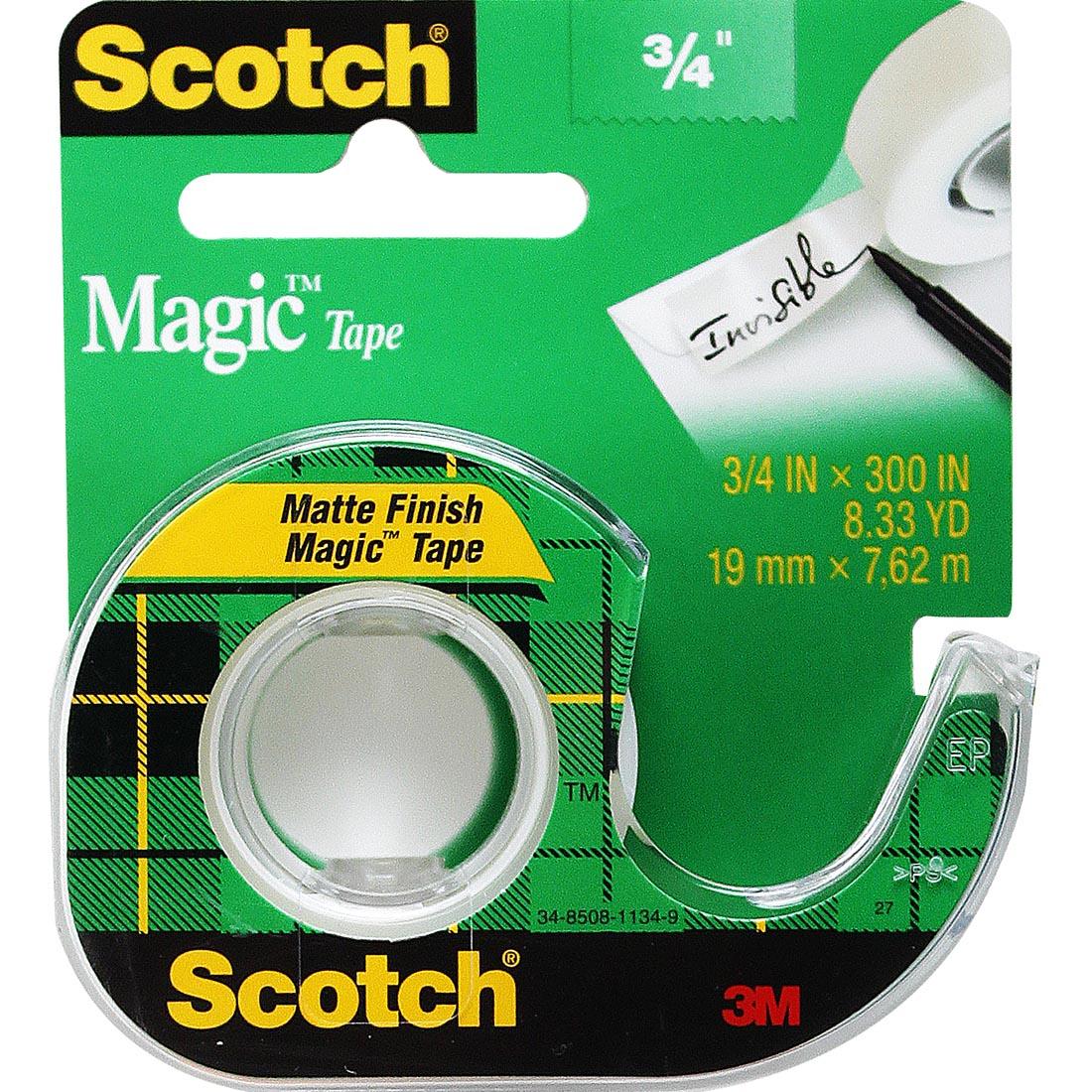 Scotch #810 Magic Transparent Tape Dispenser Pack, 3/4 x 300" roll