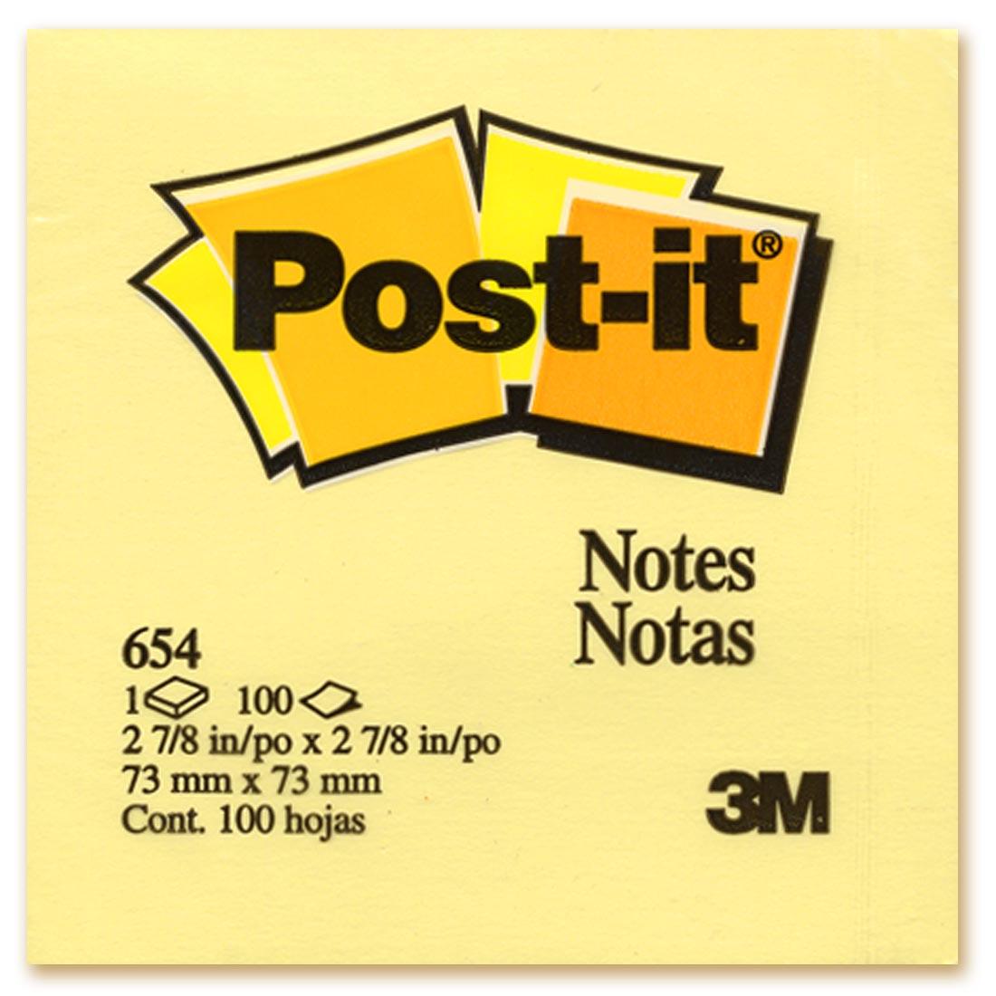 Post-it Notes: 3x3" Canary Yellow