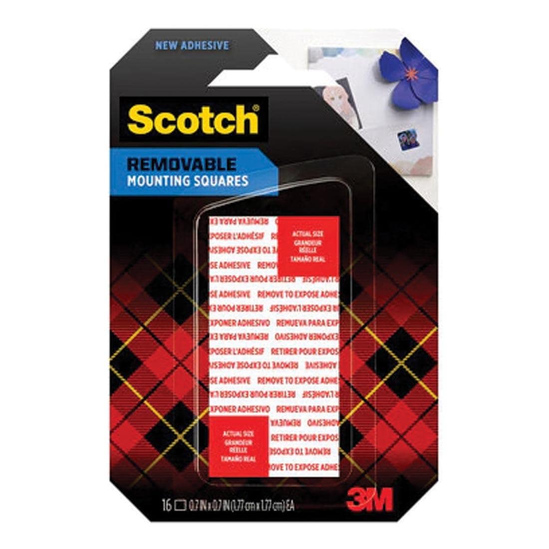 Scotch Removable Mounting Squares 16-Count Package