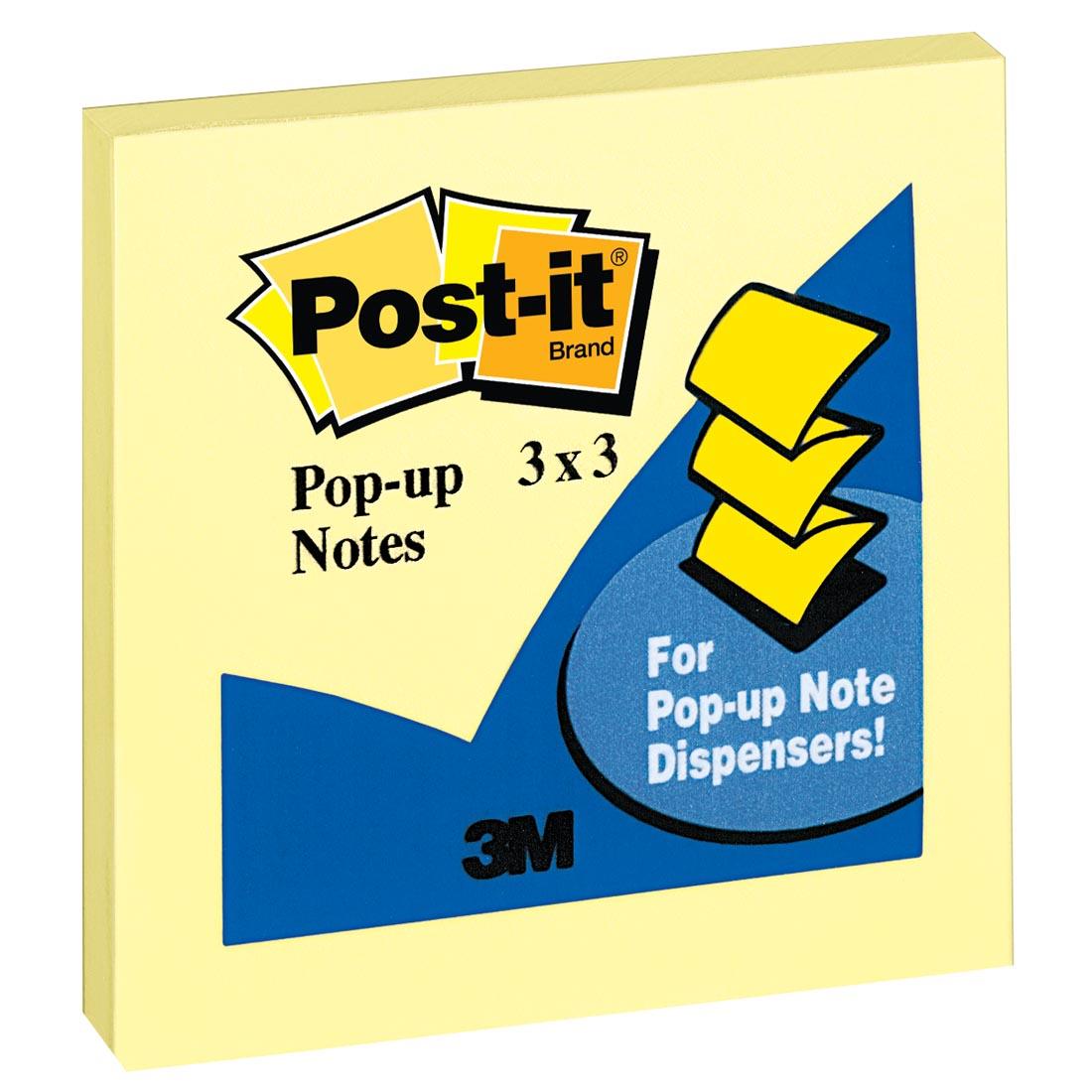 Post-it Pop-Up Notes Package, 6 pads, canary yellow