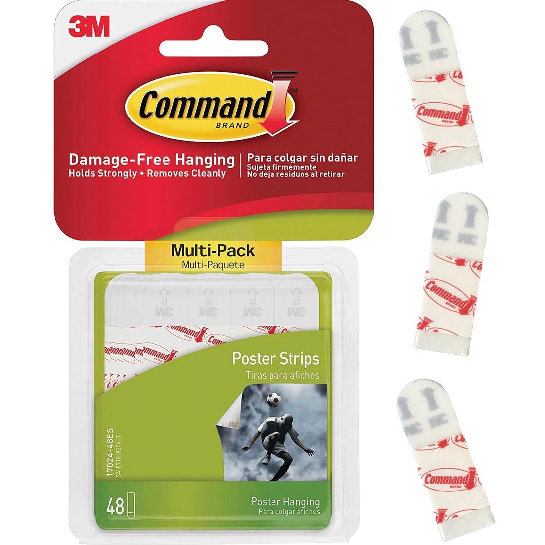 Command Adhesive Poster Strips, 48-Count Package