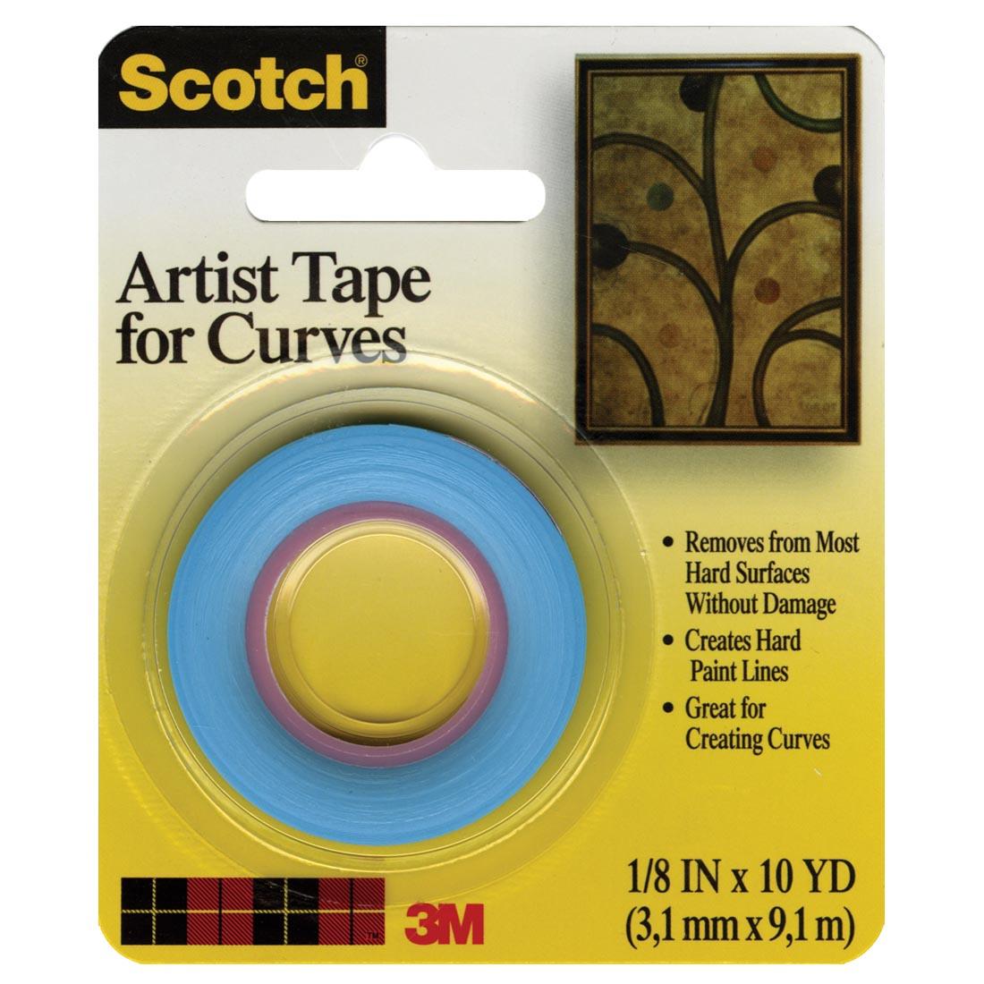 Scotch Artist Tape For Curves, 1/8" x 10 yards