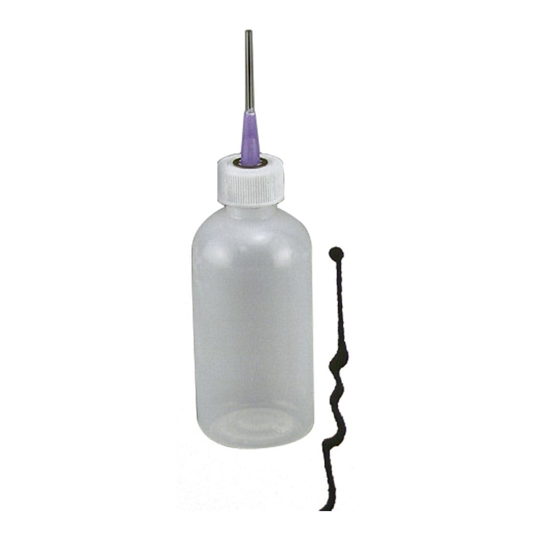 empty glaze applicator bottle with a sample line drawn