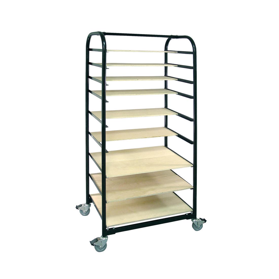 Brent Ware Cart EX, shown assembled with 3 full shelves and 6 half shelves