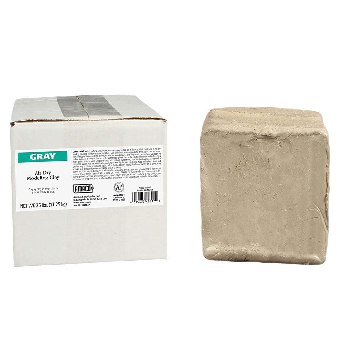 Amaco Air Dry Clay - Gray 25 lb.