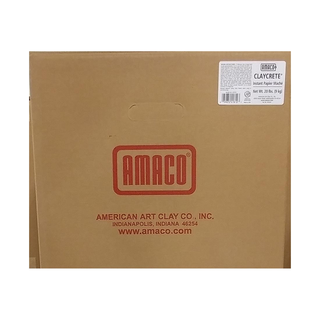 box of AMACO Claycrete Papier Mache