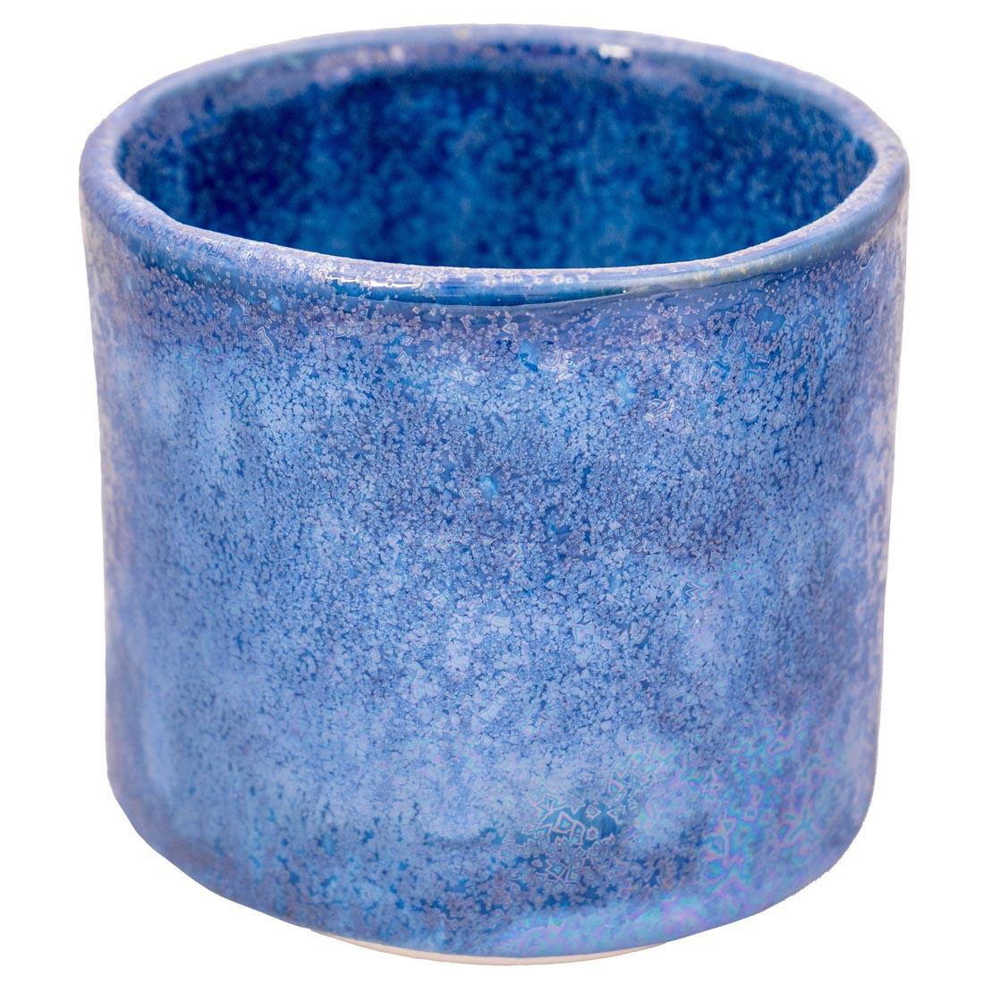 example clay sculpture with Blue Starlight AMACO Cosmos High Fire Glaze applied
