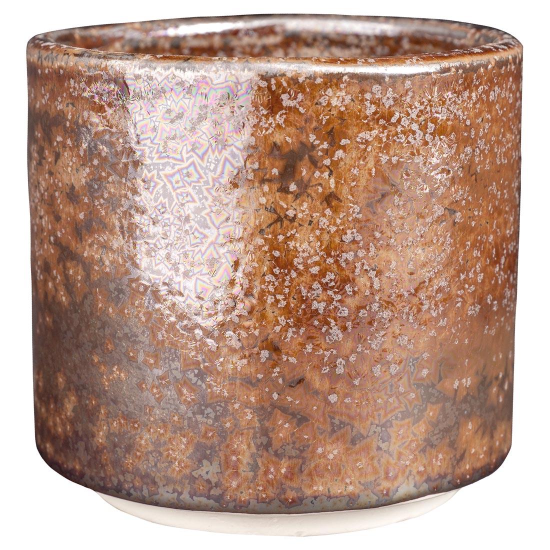 example clay sculpture with Dark Matter AMACO Cosmos High Fire Glaze applied