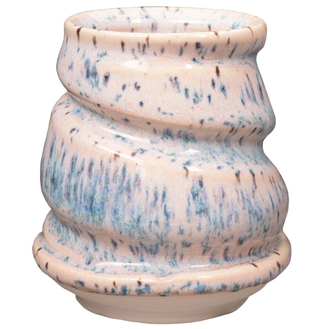 example clay sculpture with Aurora Breeze AMACO Potter's Choice Flux High Fire Glaze applied