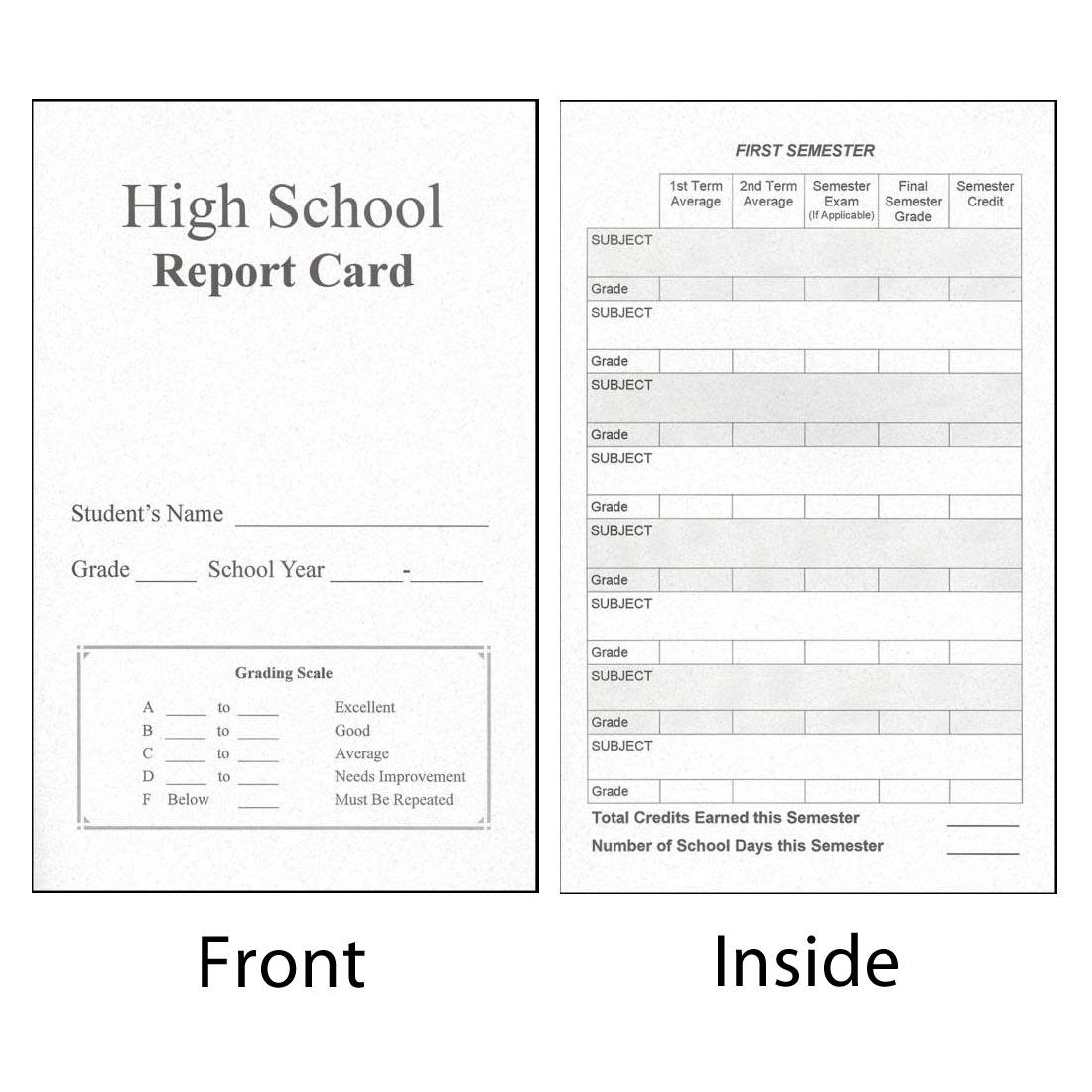 Homeschool High School Report Card