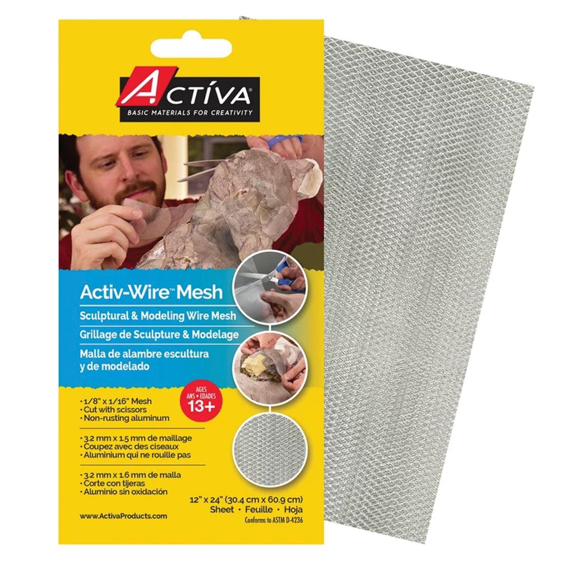 Activa Activ-Wire Sculptural & Modeling Wire Mesh, with wire shown peeking out from behind packaging