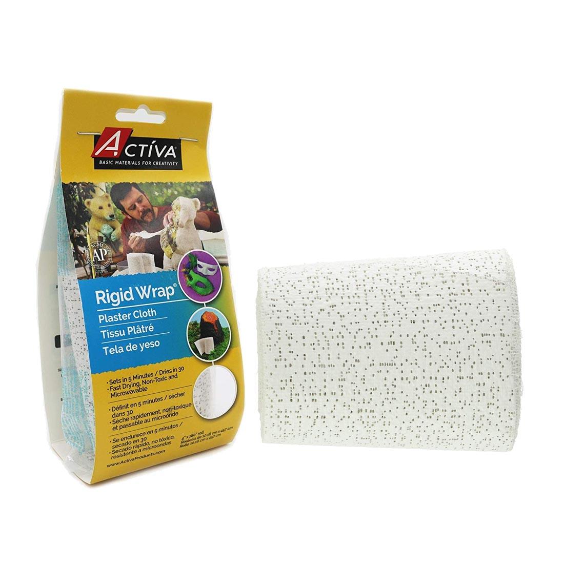 package and a roll of Rigid Wrap plaster cloth