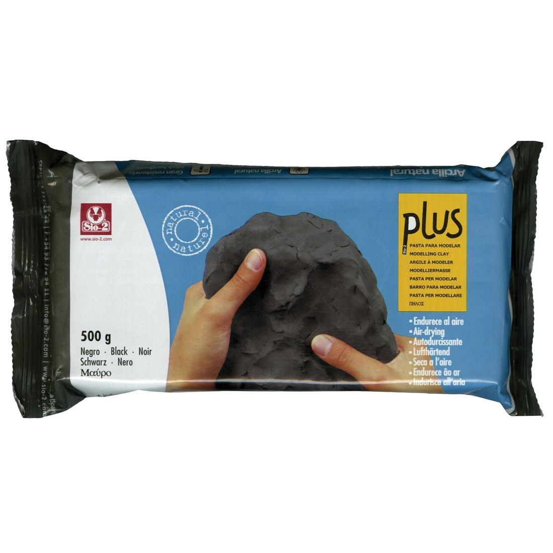 package of Plus black air-dry clay
