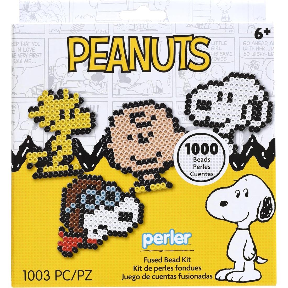 Perler Beads Peanuts Mini Fused Bead Kit, showing front of package