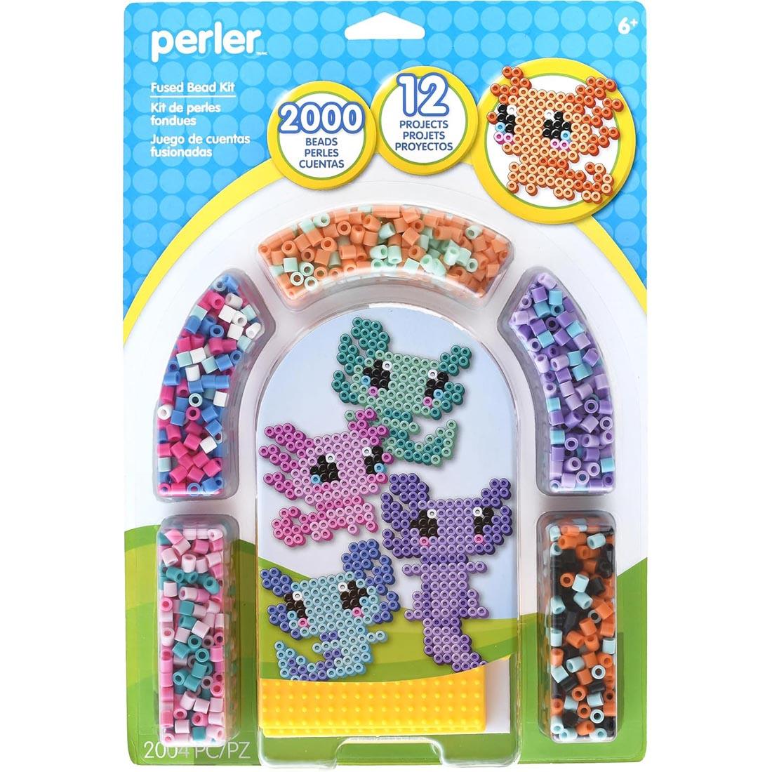 Perler Beads Axolotl Activity Kit, showing front of package