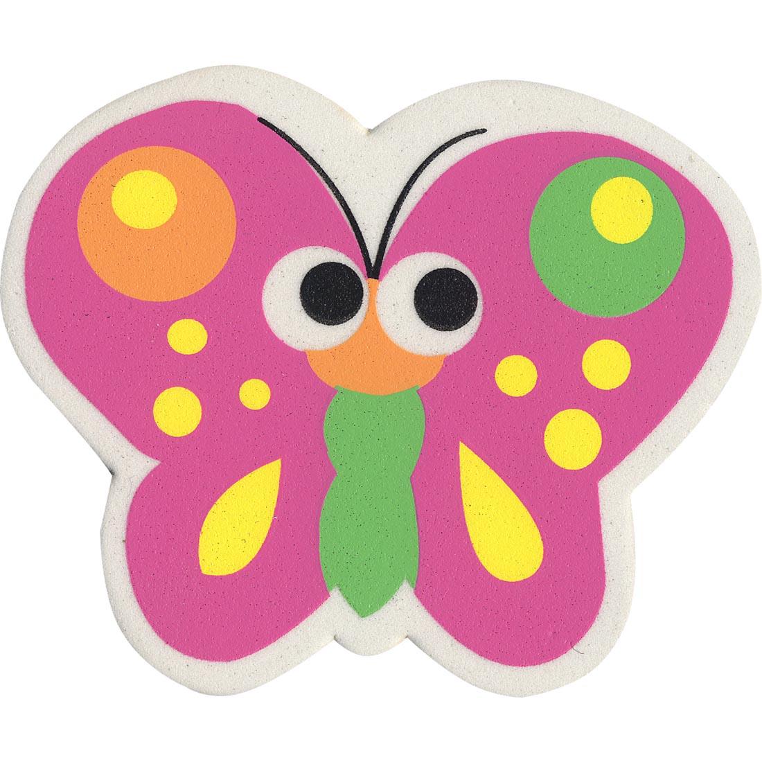 magnetic whiteboard eraser shaped like a butterfly