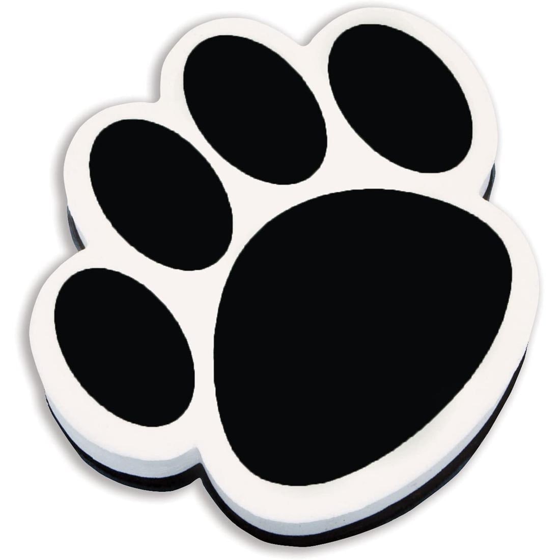 paw-shaped black and white Magnetic Whiteboard Eraser