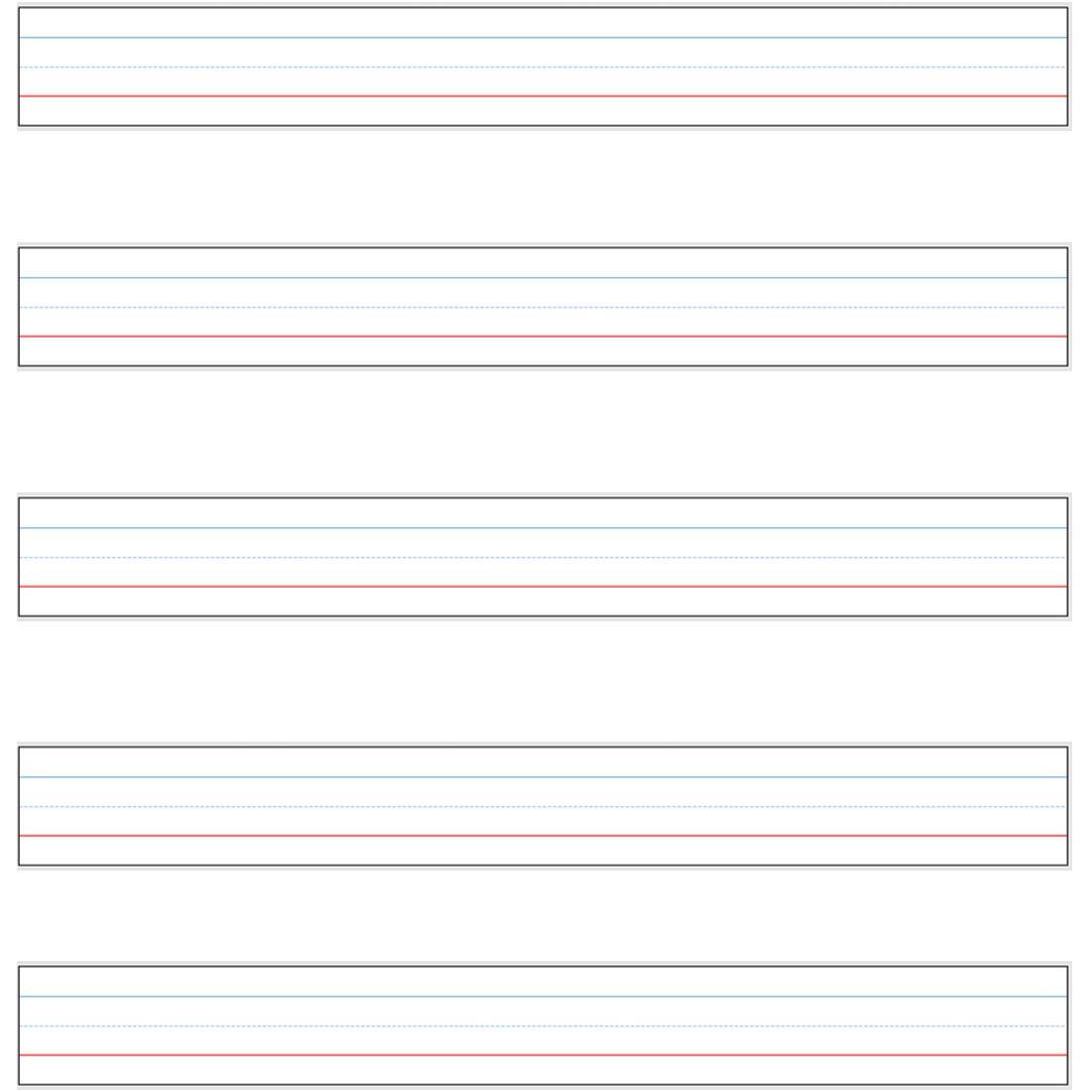 Five blank Magnetic Sentence Strips