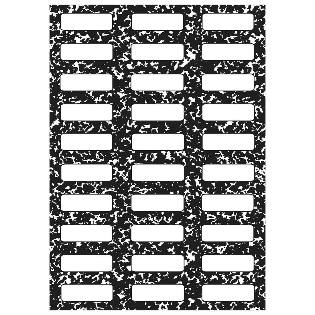 30 Black Composition Magnetic Nameplate Labels By Ashley