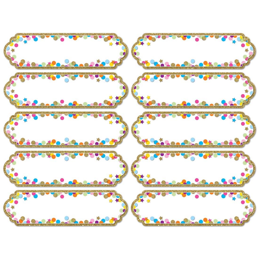 Confetti Large Magnetic Nameplates & Labels By Ashley