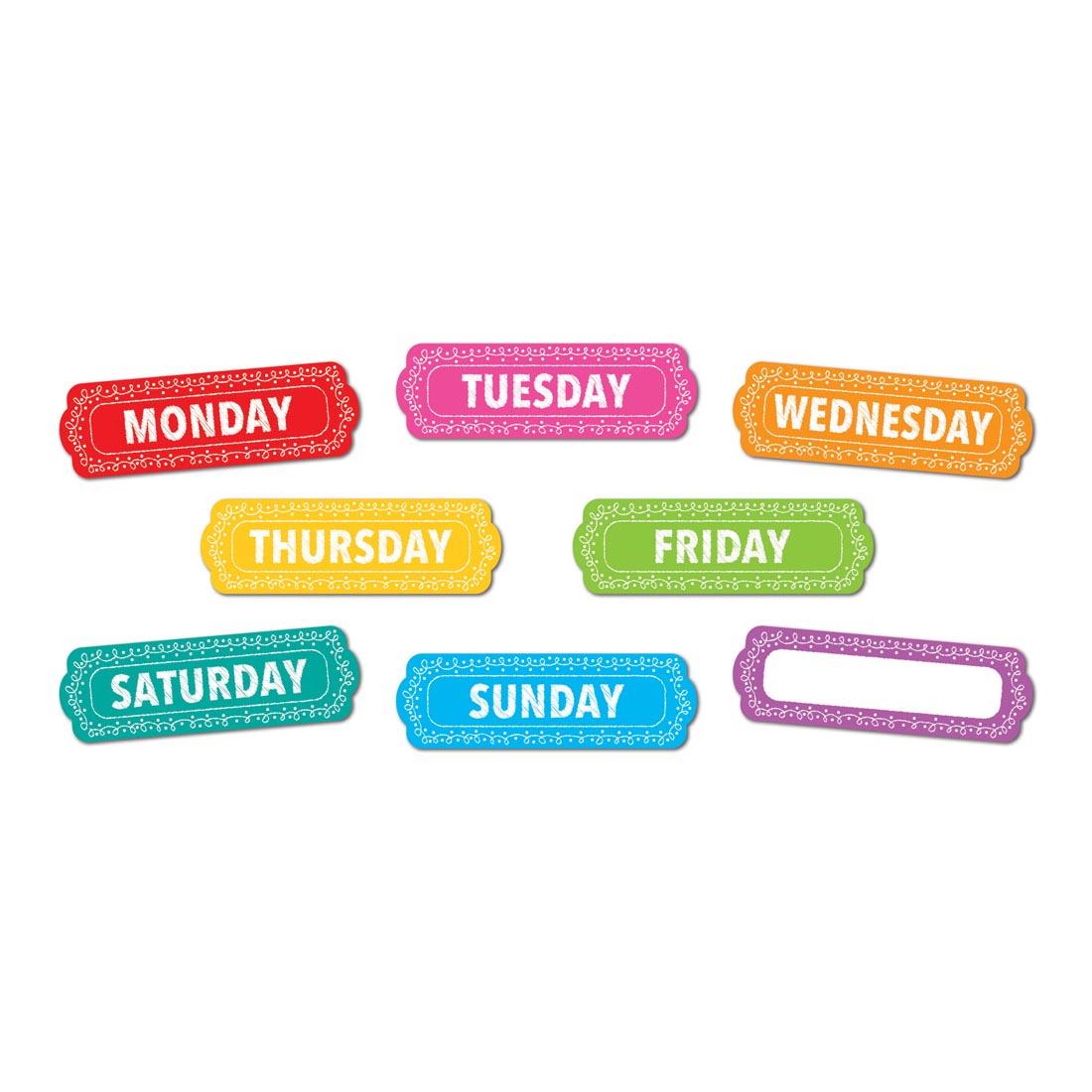 Chalk Loops Days Of The Week Magnetic Labels By Ashley