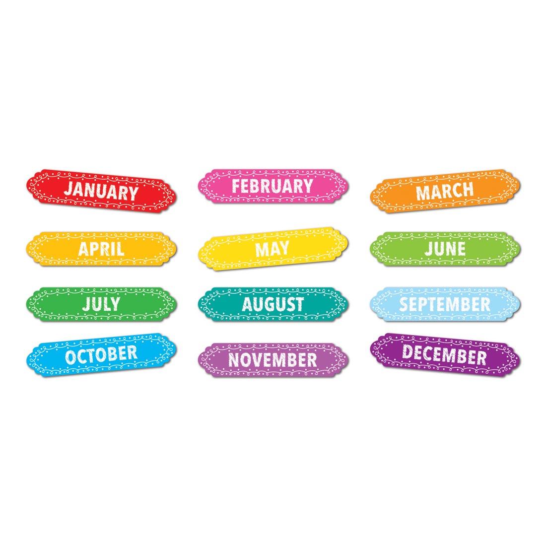 Chalk Loops Months Of The Year Magnetic Labels By Ashley