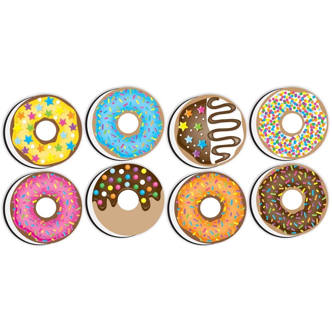 mini whiteboard erasers that look like a collection of frosted doughnuts