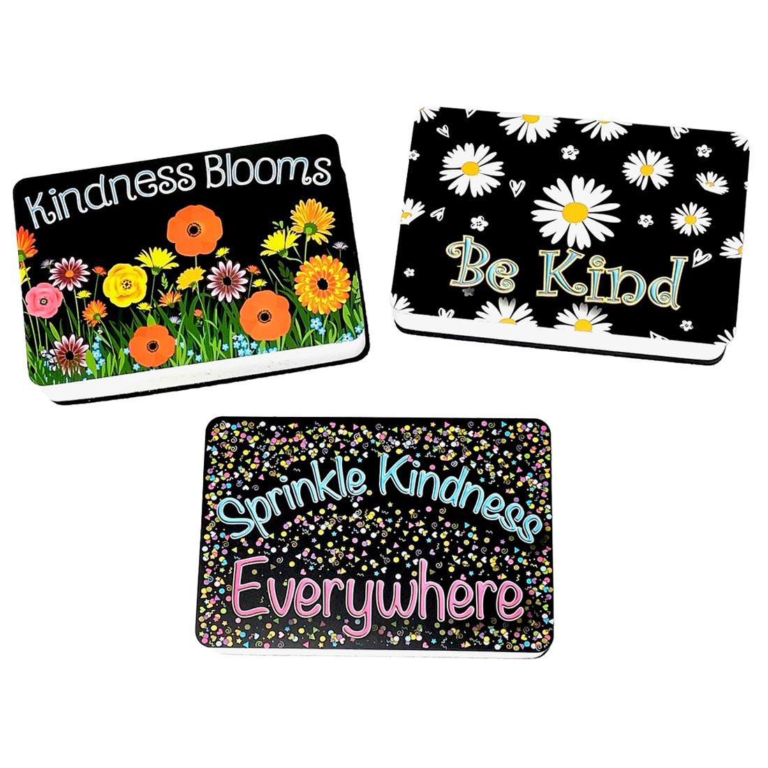 3 Kindness Magnetic Whiteboard Erasers By Ashley