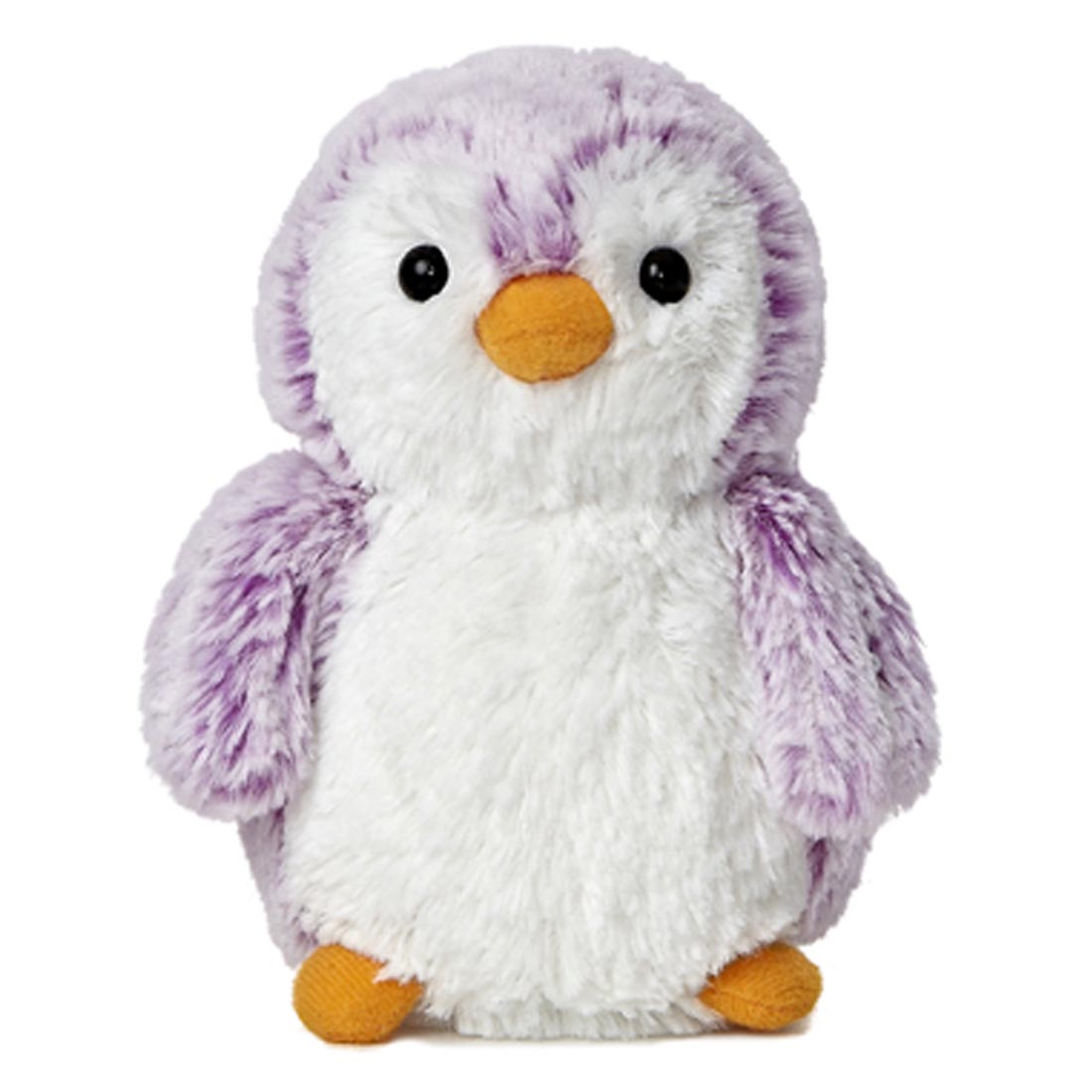 light violet and white stuffed penguin
