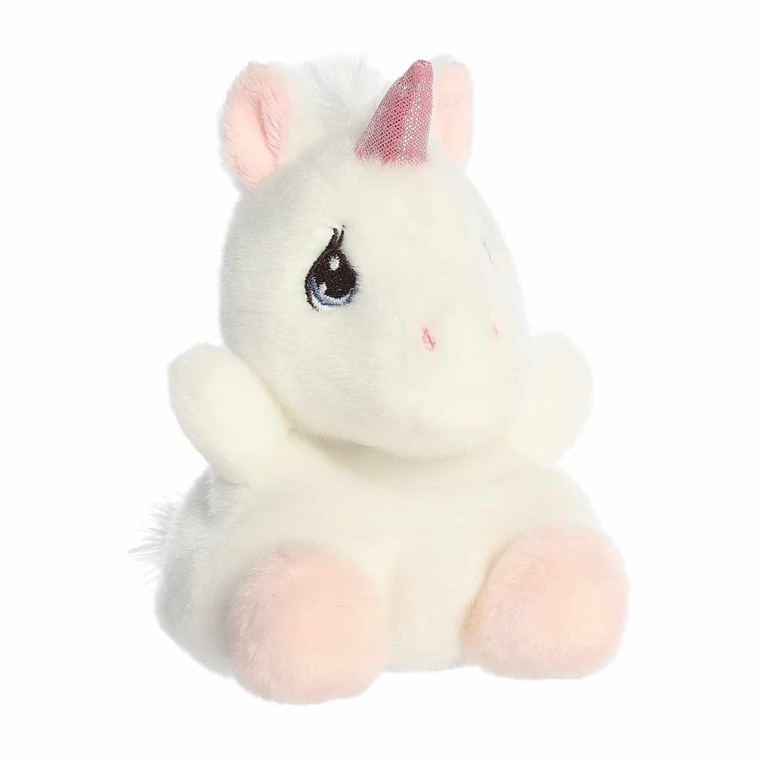 side angle of Sparkle Unicorn Precious Moments Palm Pal