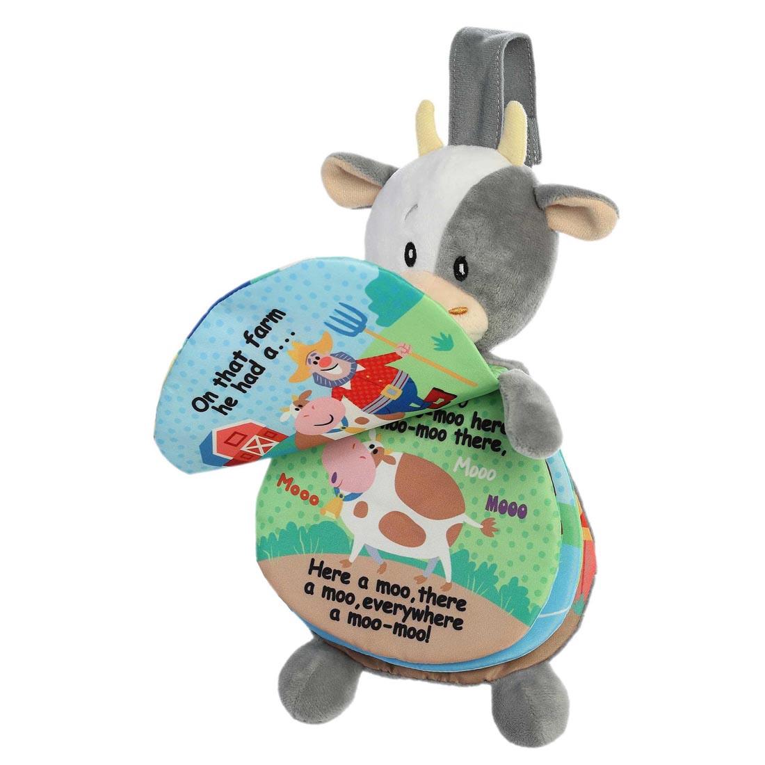 Aurora Plush Old MacDonald Story Pal Book with a page flipped open