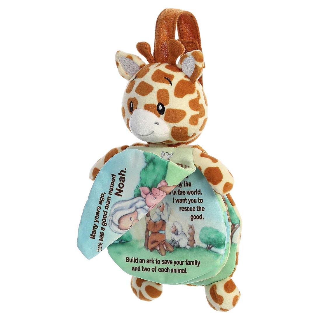 Aurora Plush Noah's Ark Story Pal Book with a page flipped open