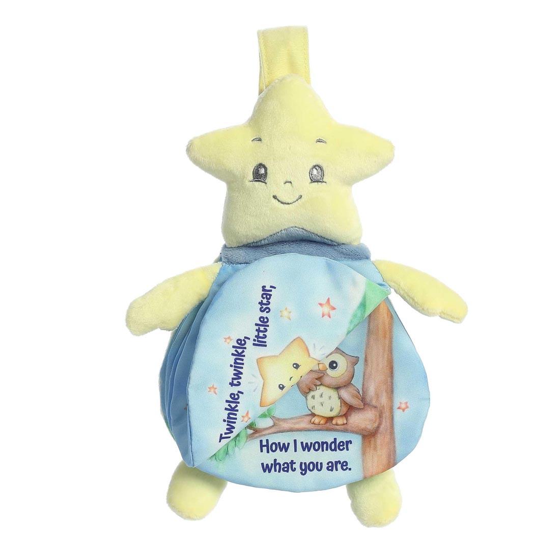 Aurora Plush Twinkle Twinkle Little Star Story Pal Book with a page flipped up