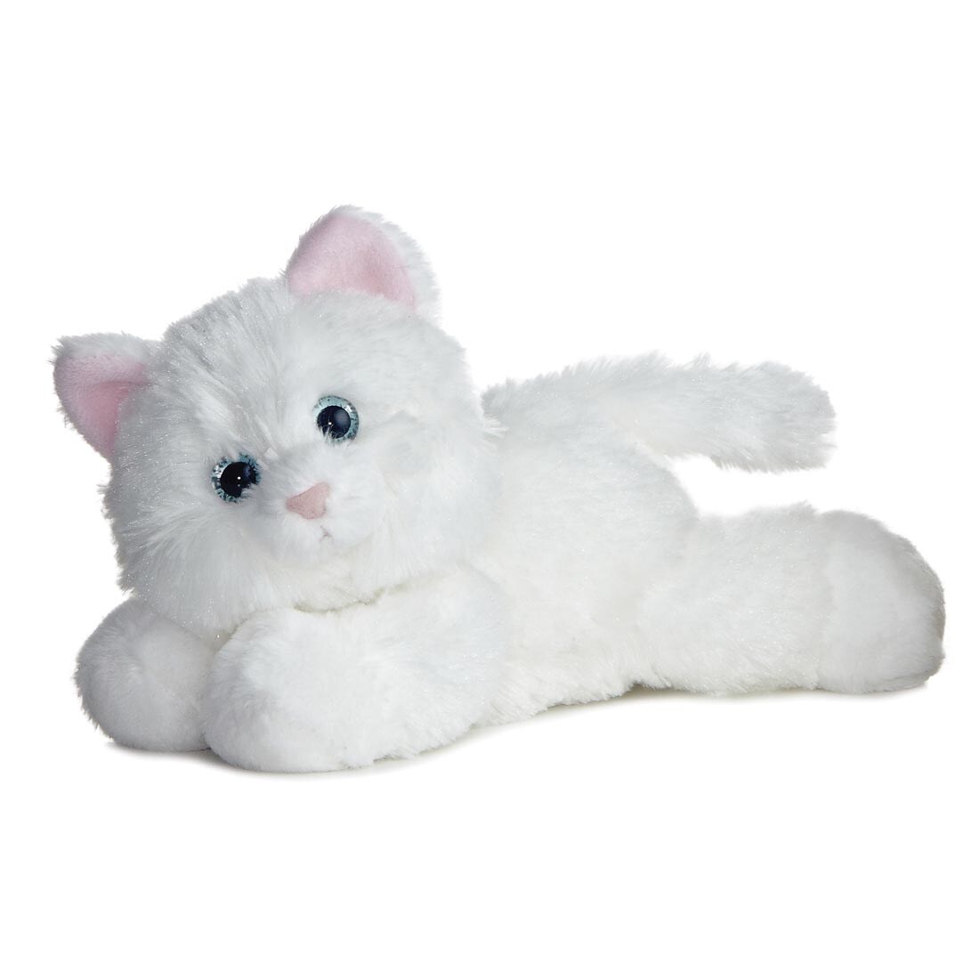 stuffed animal white cat