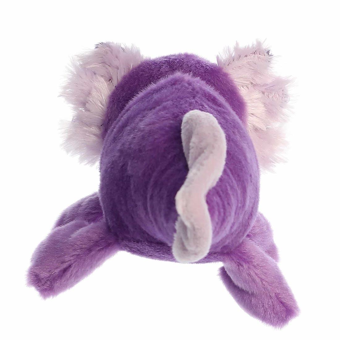 Aurora Plush Ube Axolotl Mini Flopsie, shown from the back