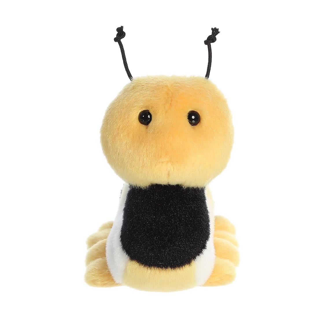 front view of Aurora Plush Monarch Caterpillar Mini Flopsie