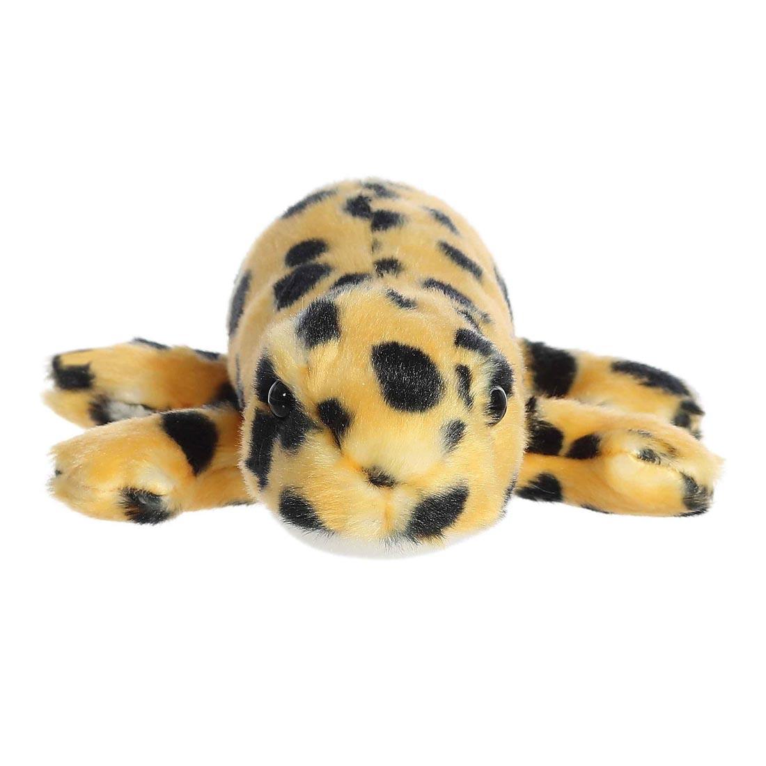 front view of Zilla Leopard Gecko Mini Flopsie by Aurora Plush