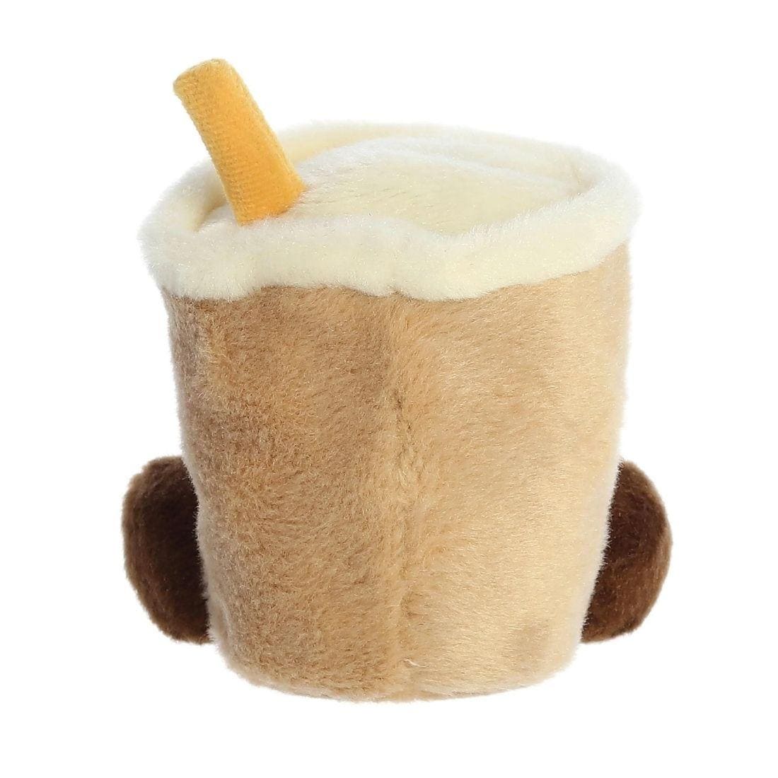 Aurora Plush Milky Tea Boba Palm Pal, shown from the back