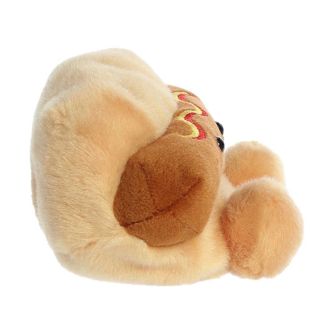 side view of Aurora Plush Colson Hotdog Palm Pal