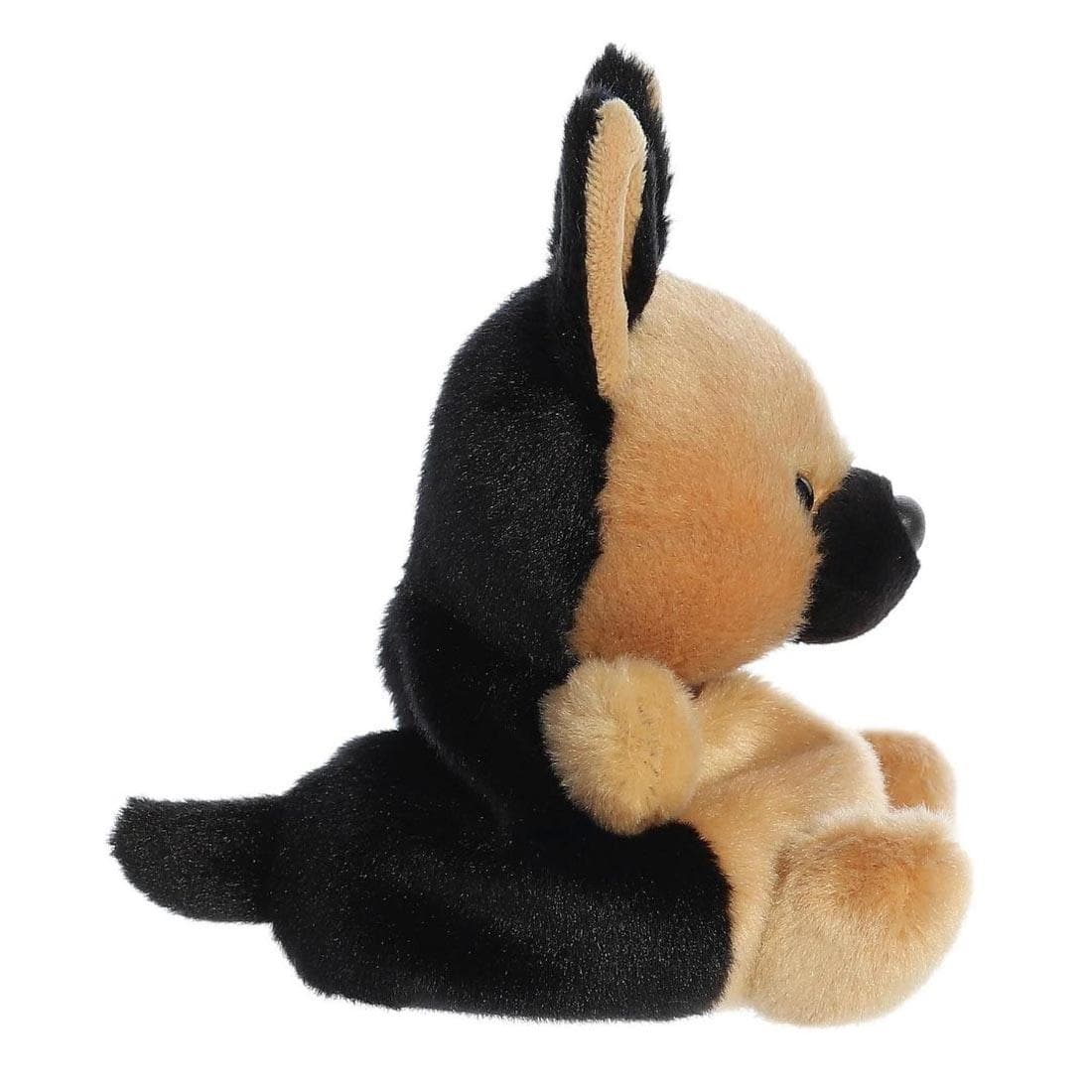 side view of Aurora Plush Hans German Shepherd Palm Pal