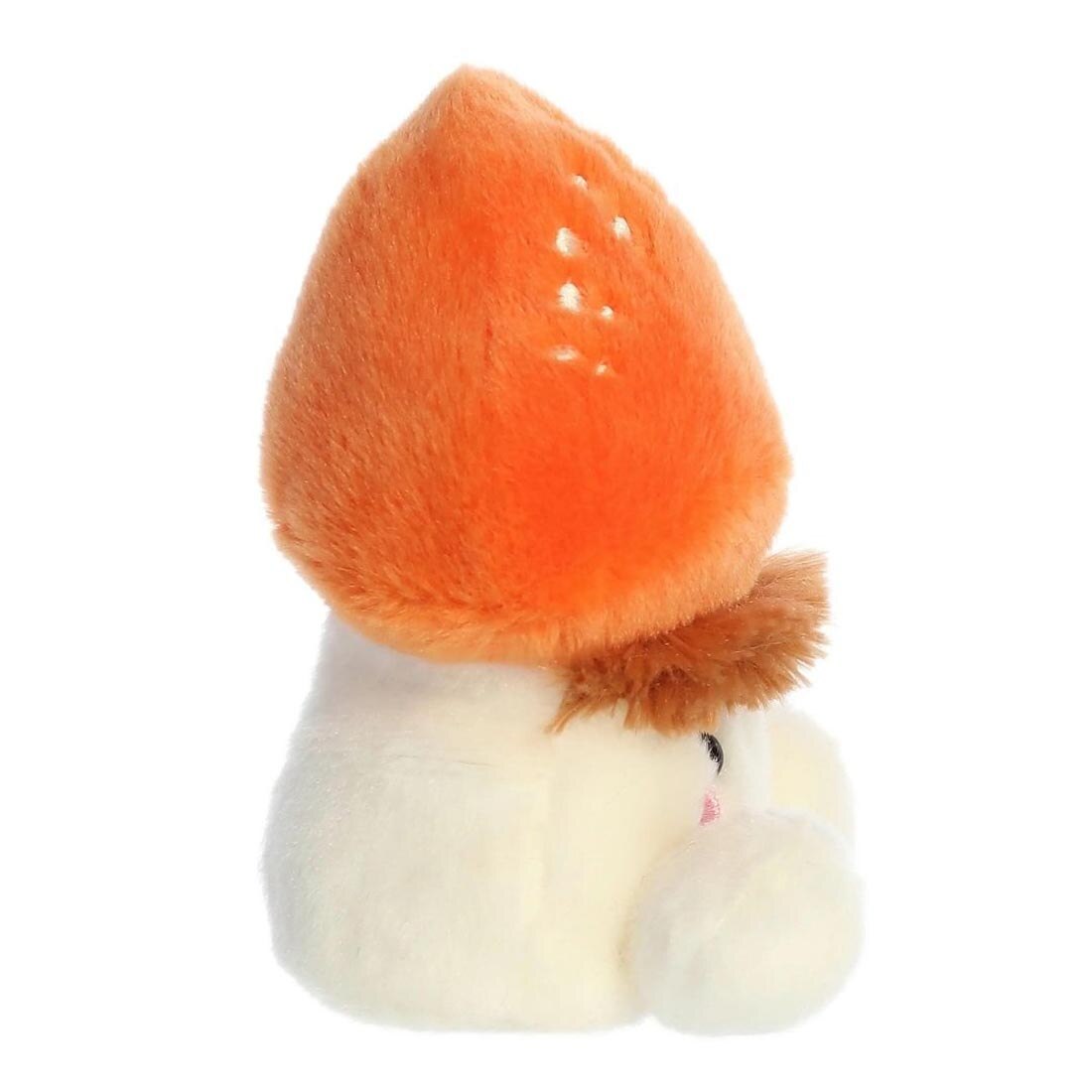 side view of Aurora Plush Fabian Fluffy Mushroom Palm Pal