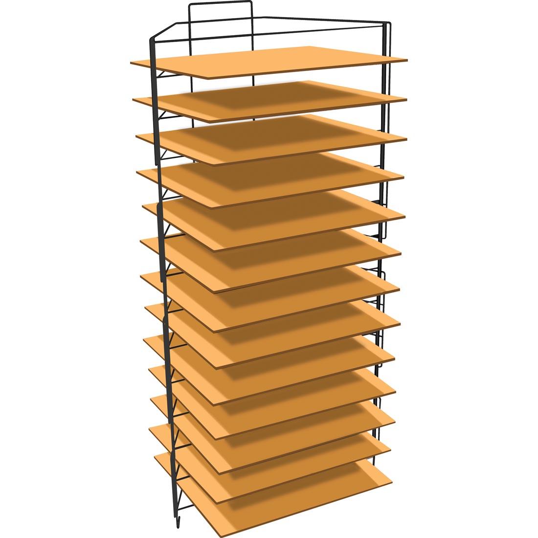 13-Shelf Drying & Storage Rack shown with panels on each shelf