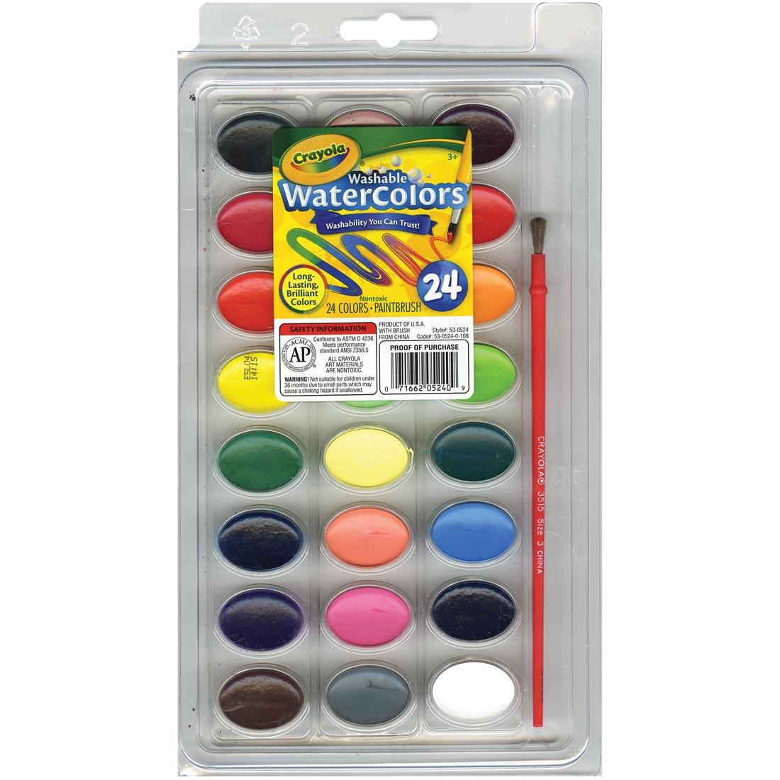 Crayola 24-Color Washable Watercolors