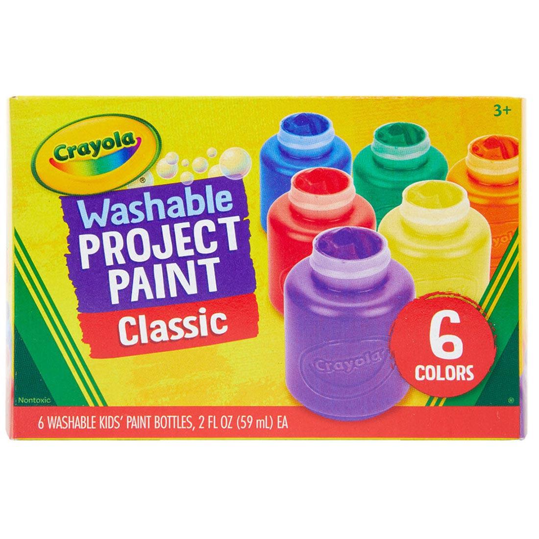 package of Crayola Washable Project Paint 6-Color Set