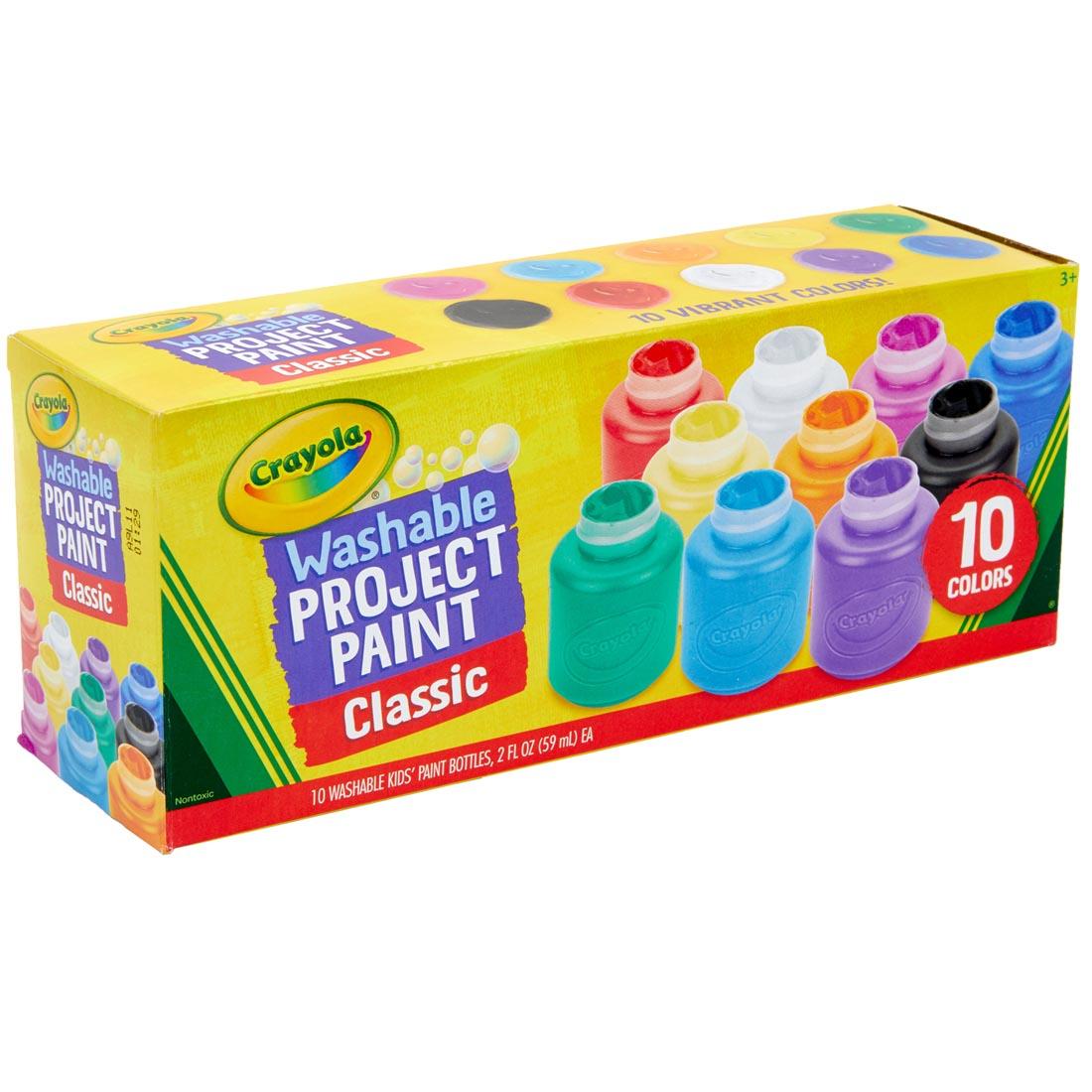 Package of Crayola Washable Project Paint 10-Color Set