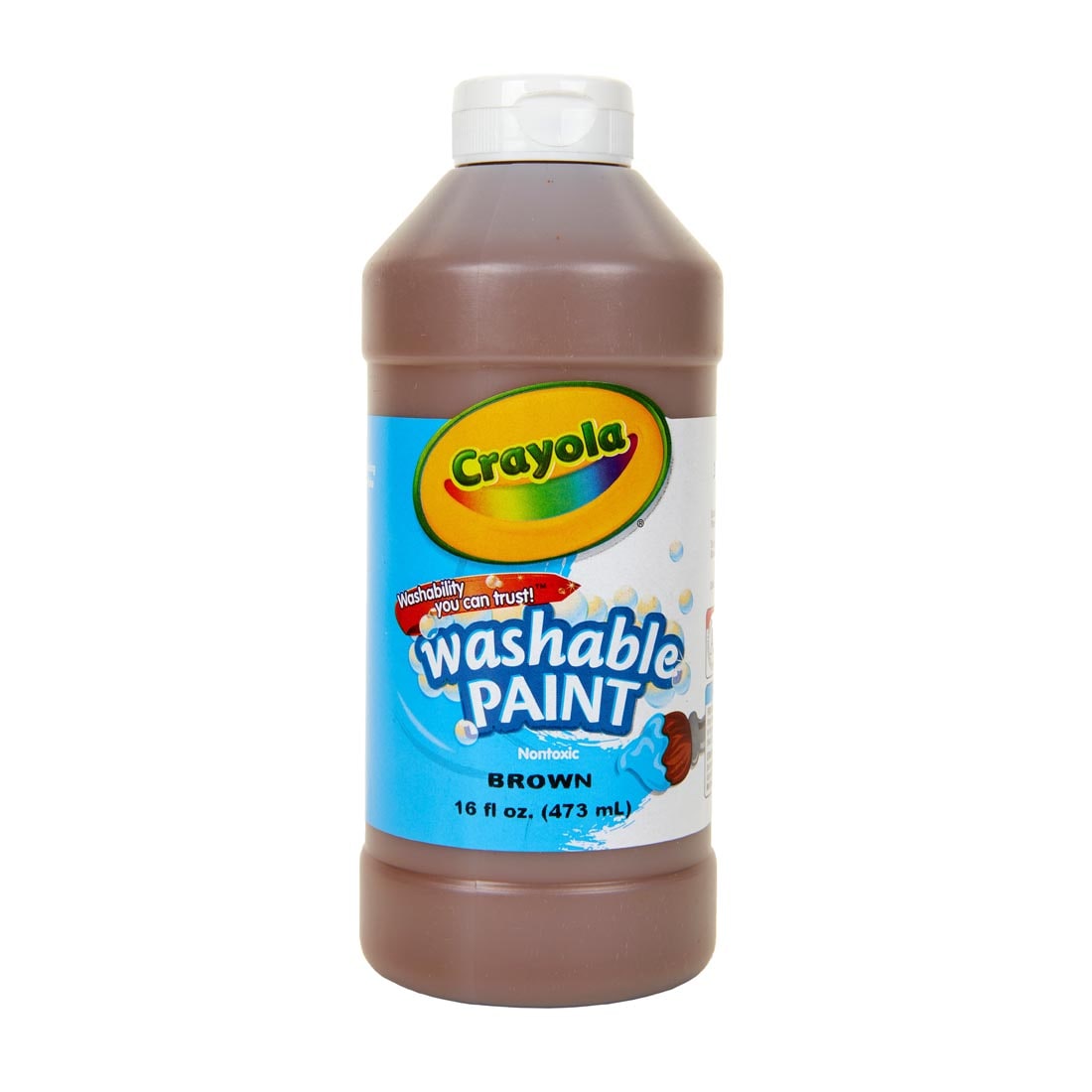 Bottle of Brown Crayola Washable Paint