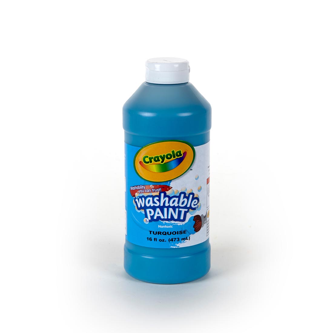 Bottle of Turquoise Blue Crayola Washable Paint